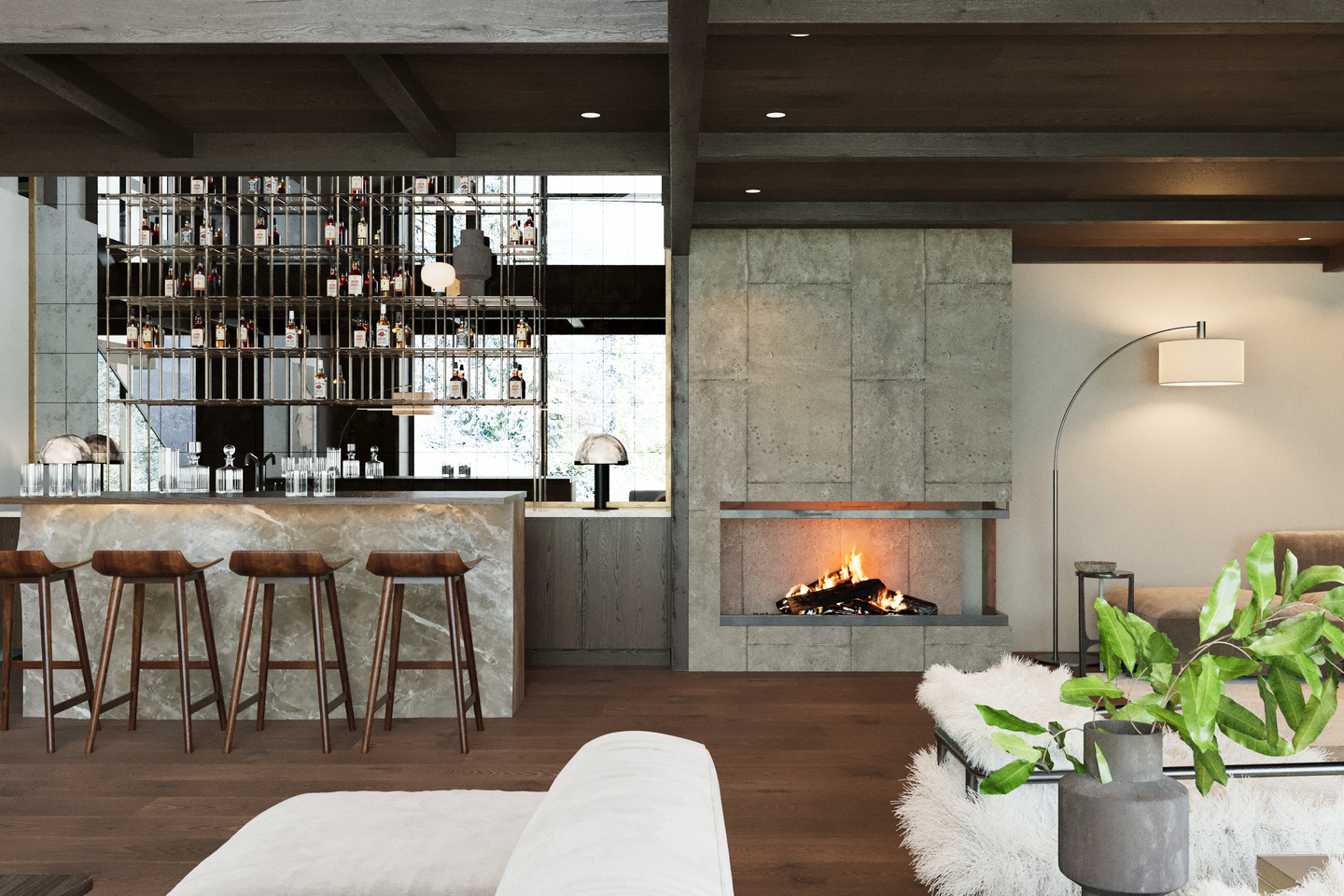 Route de la renarde living room